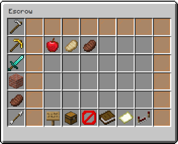 GUI based trading system example allowing players to trade with eachother safely